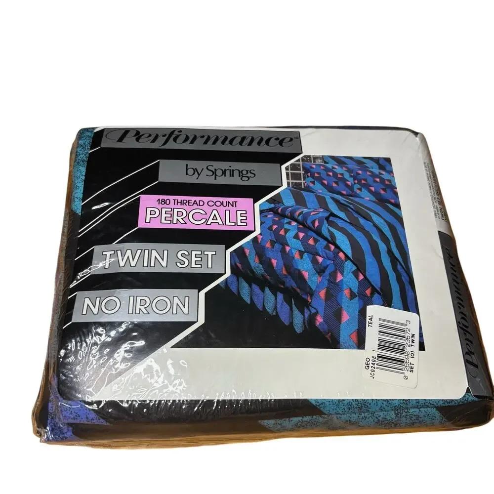 New Vintage Performance by Springs Twilite Twin Sheet Set Multi-color Striped